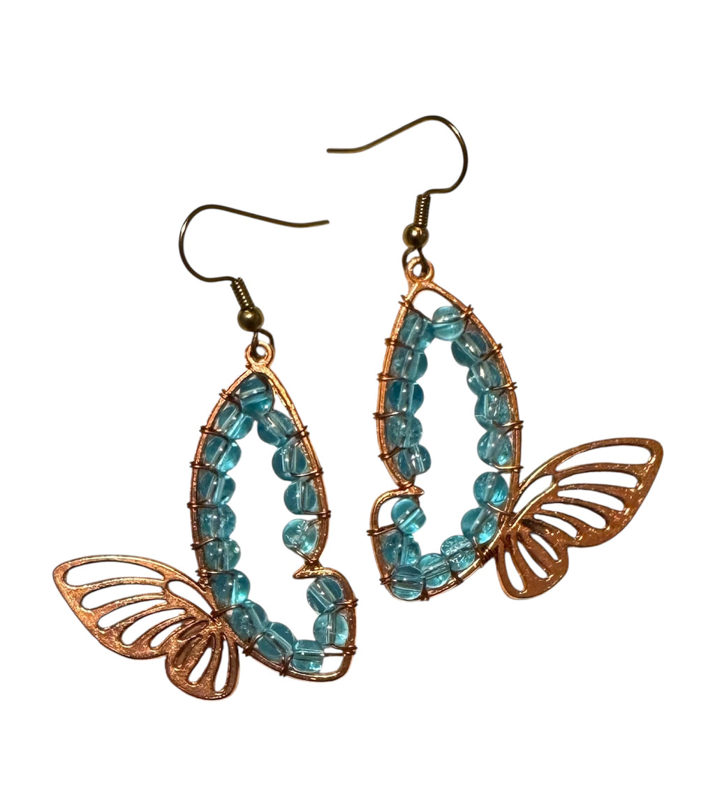 Butterfly Earrings by Queen Bea Creations Maui