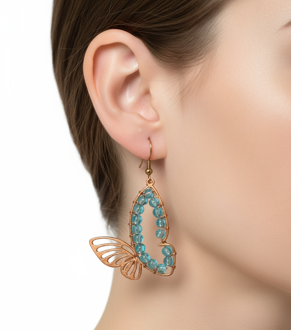 Butterfly Earrings by Queen Bea Creations Maui