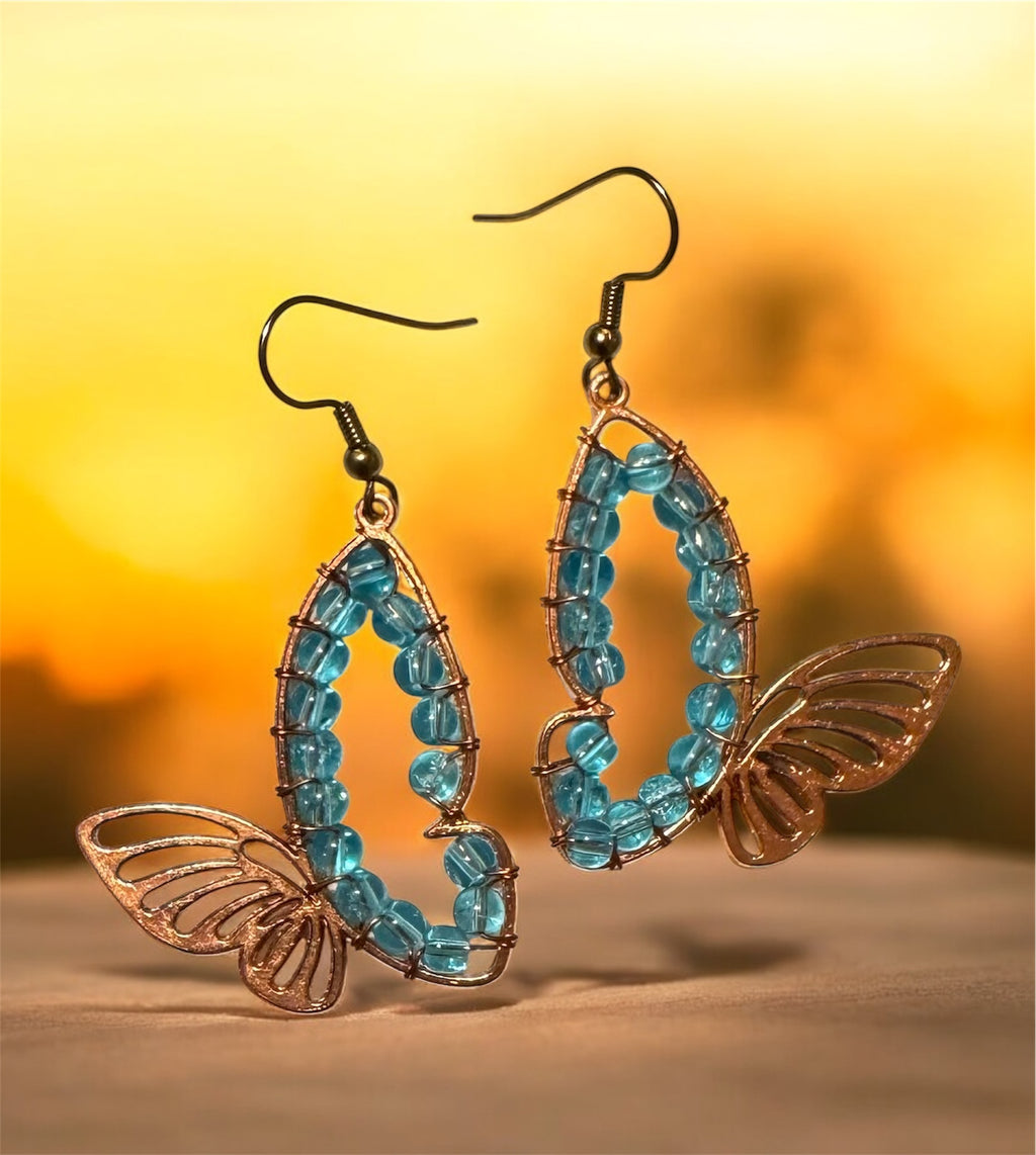 Butterfly Earrings by Queen Bea Creations Maui