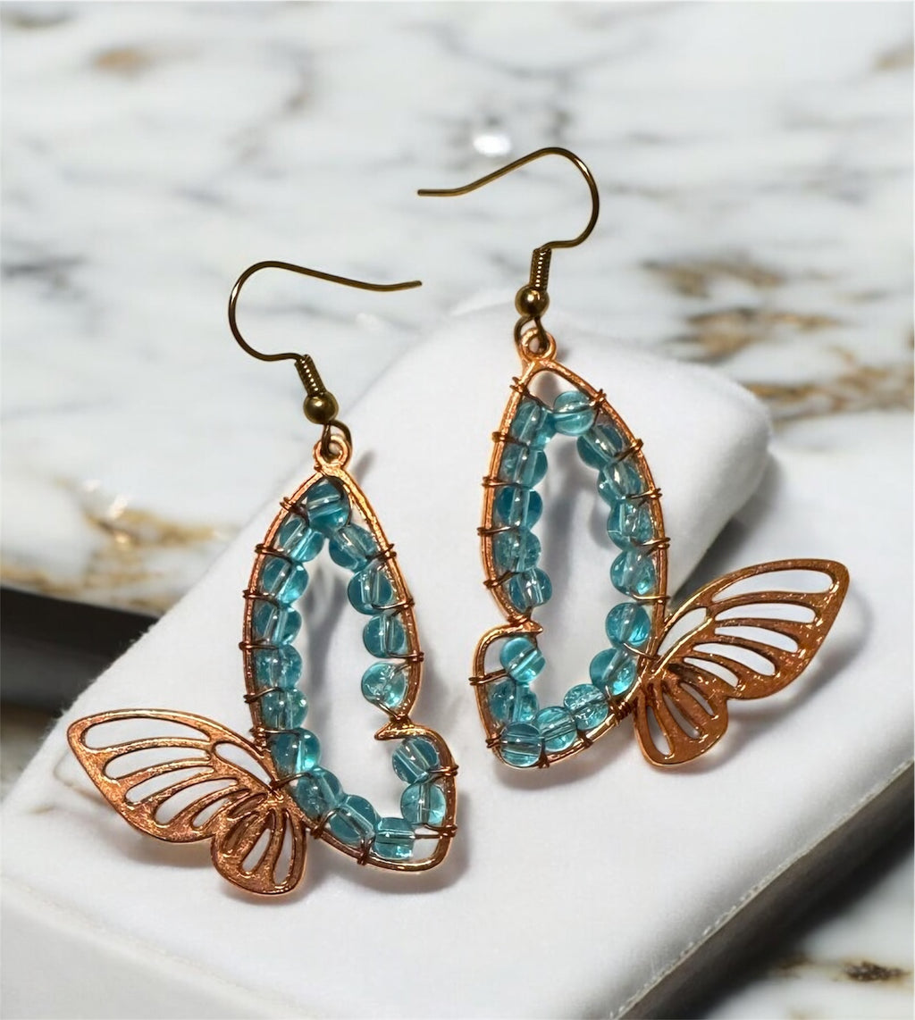 Butterfly Earrings by Queen Bea Creations Maui