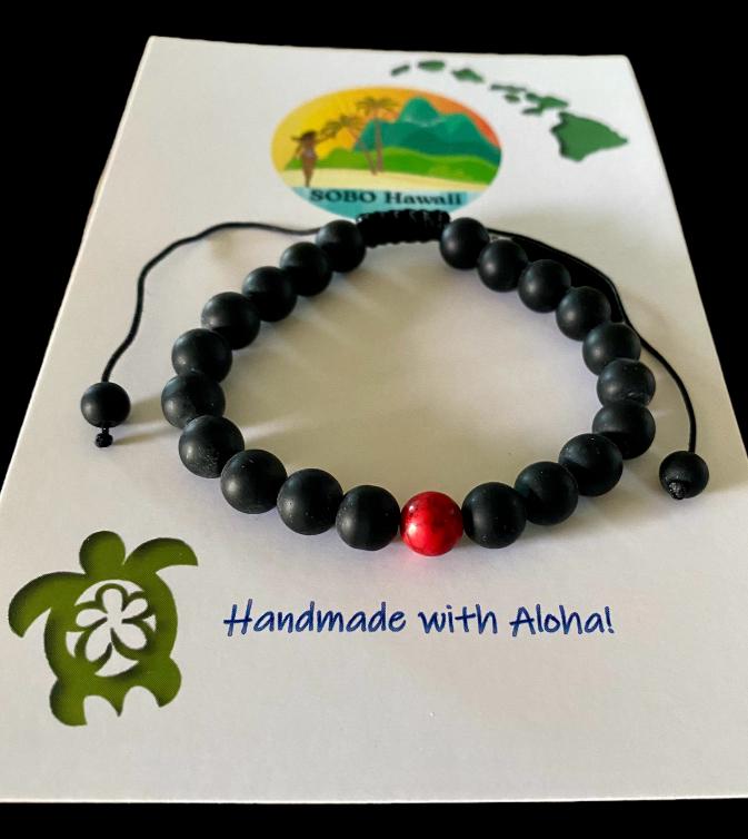 Adjustable Lava Rock & Gemstone Bracelets