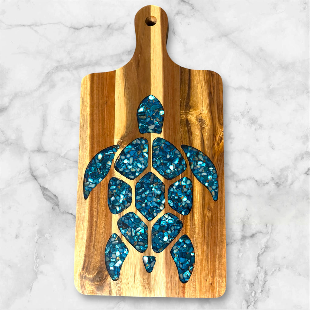 Hawaiian Honu Abalone Shell Inlay Cutting Board
