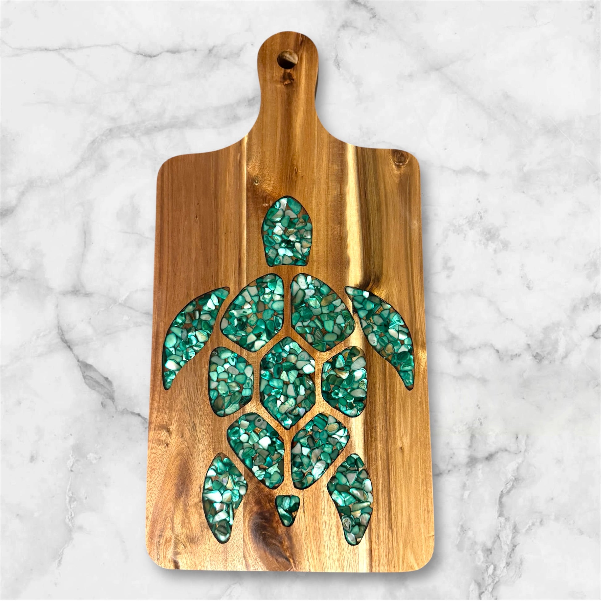 Hawaiian Honu Abalone Shell Inlay Cutting Board