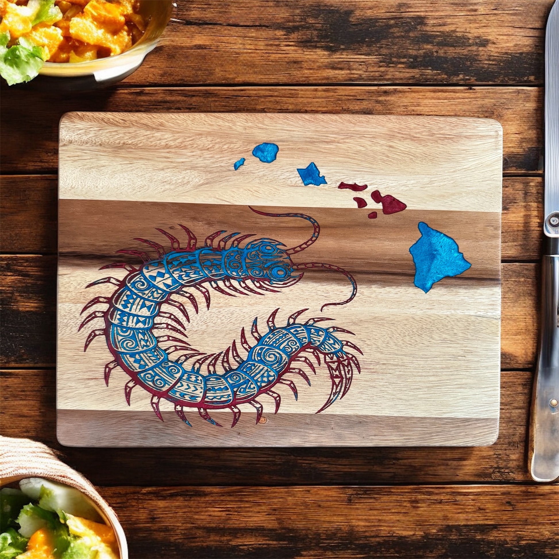 Centipede Island Cutting Board
