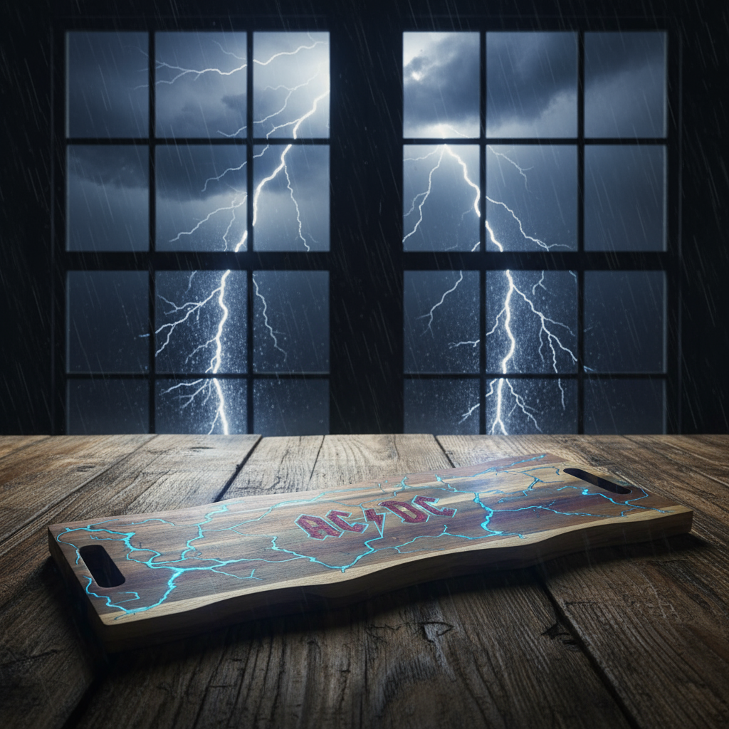 Unique Lightening AC/DC Cutting Board