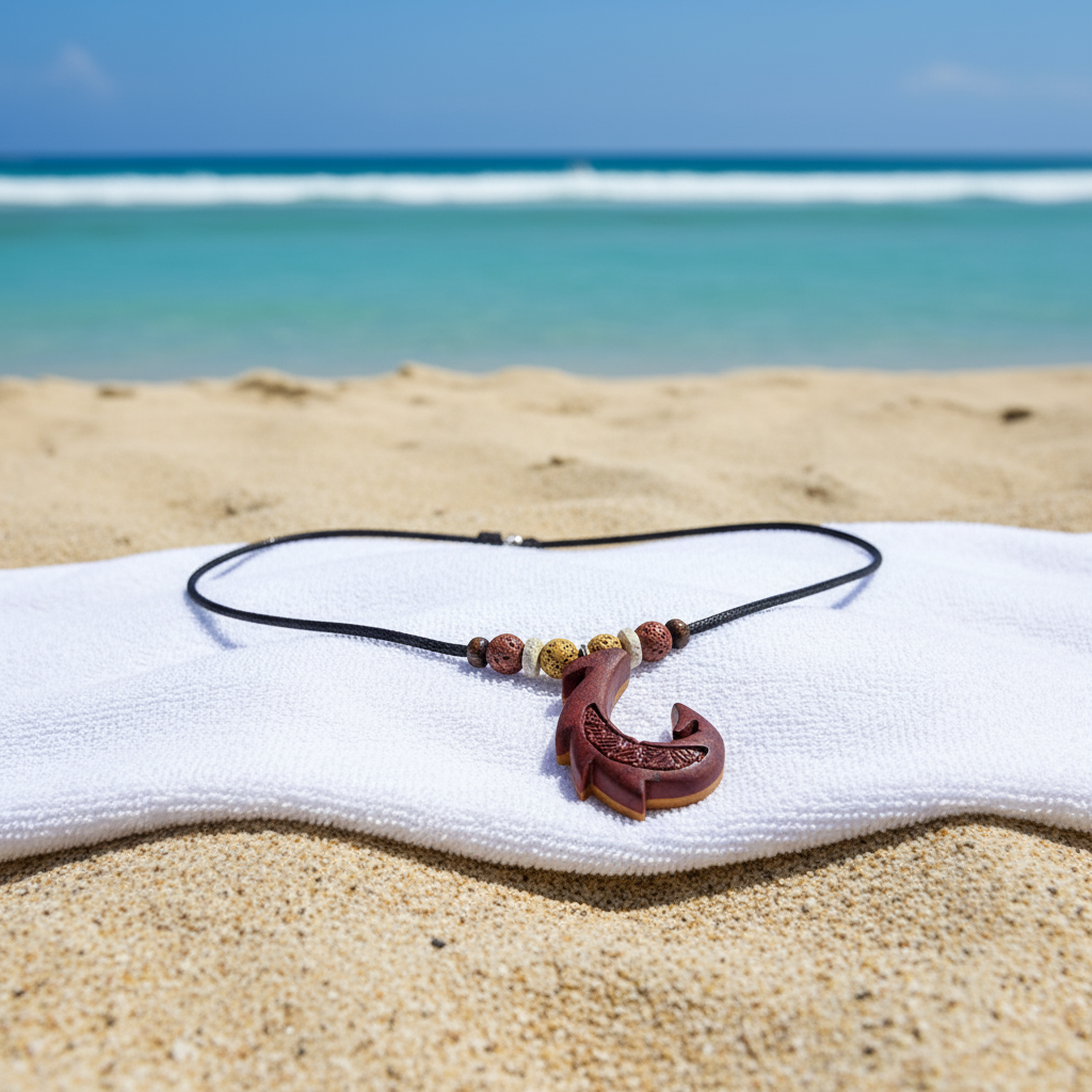 Hawaiian Hook Necklace (Reddish Bronze & Orange)