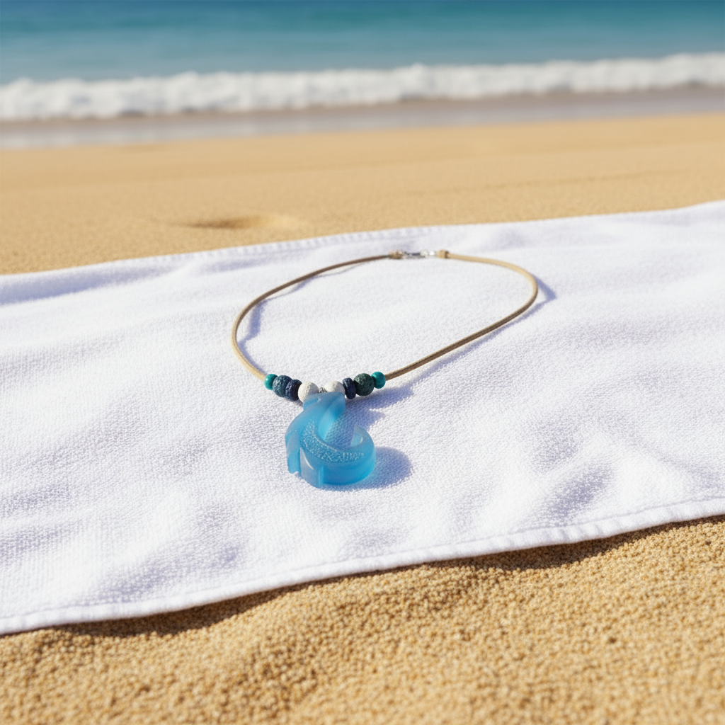 Hawaiian Hook Necklace (Frosty Blue)