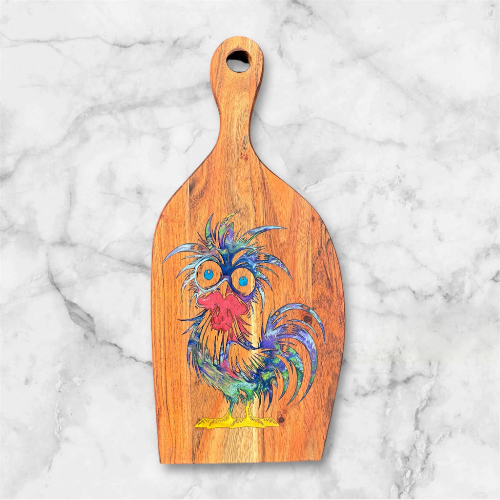 Crazy Chicken Cutting Board