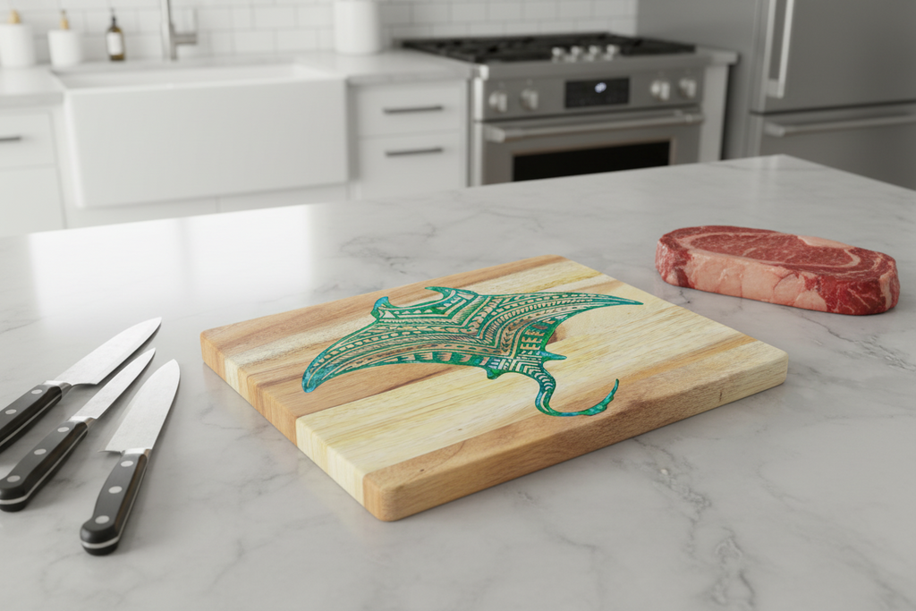 Tribal Manta Ray Cutting Board