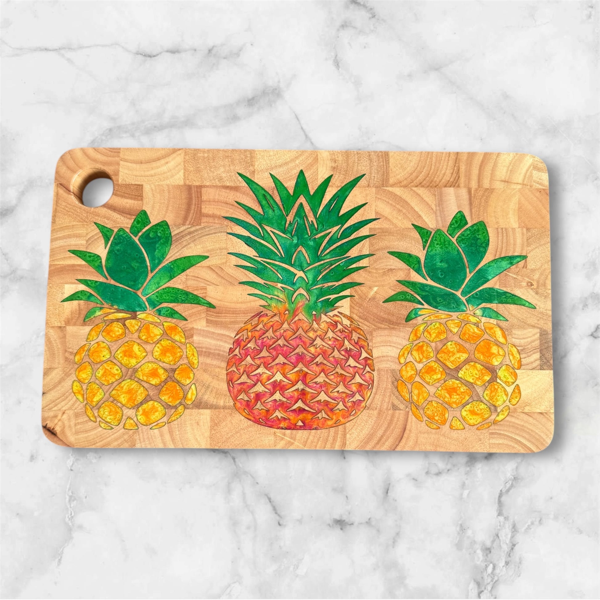 Three Pineapples Cutting Board