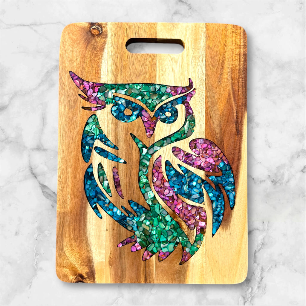 Pueo Owl Shale Cutting Board