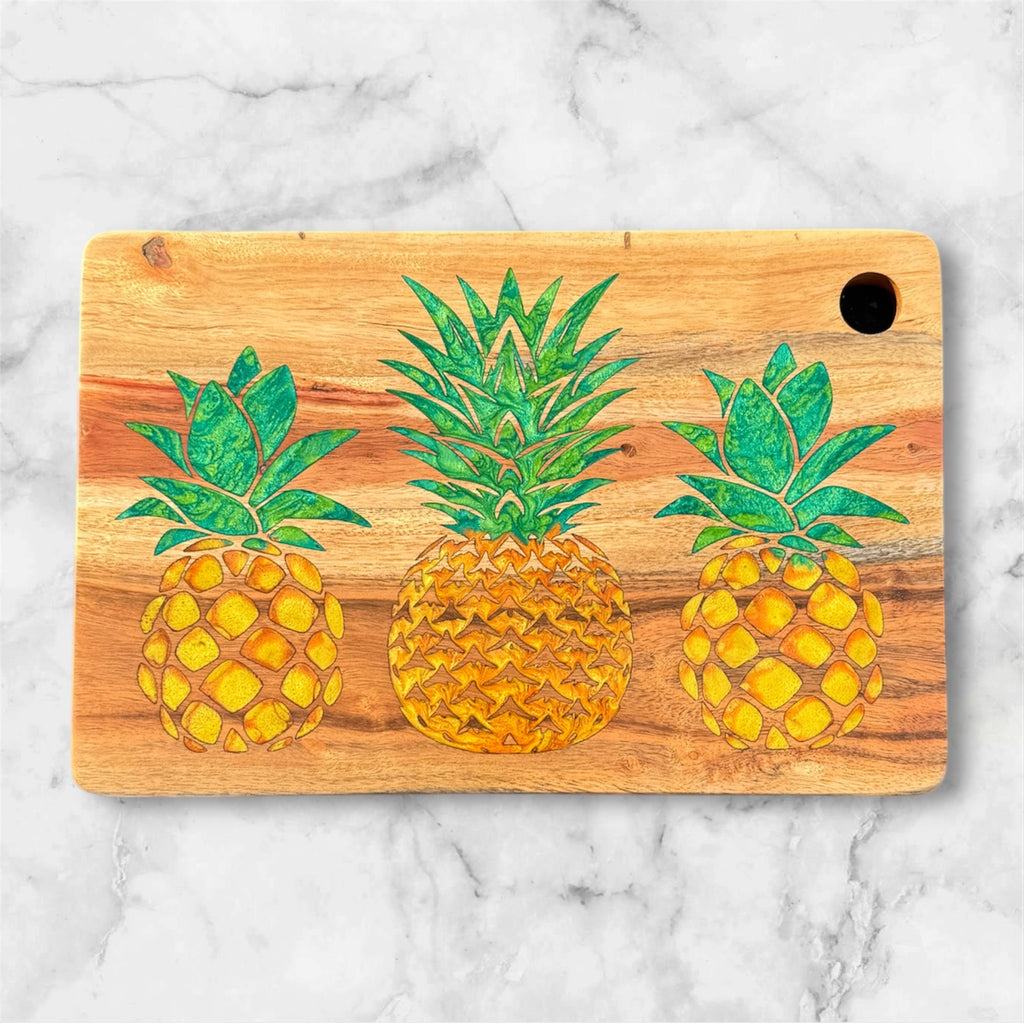 Three Pineapples Cutting Board