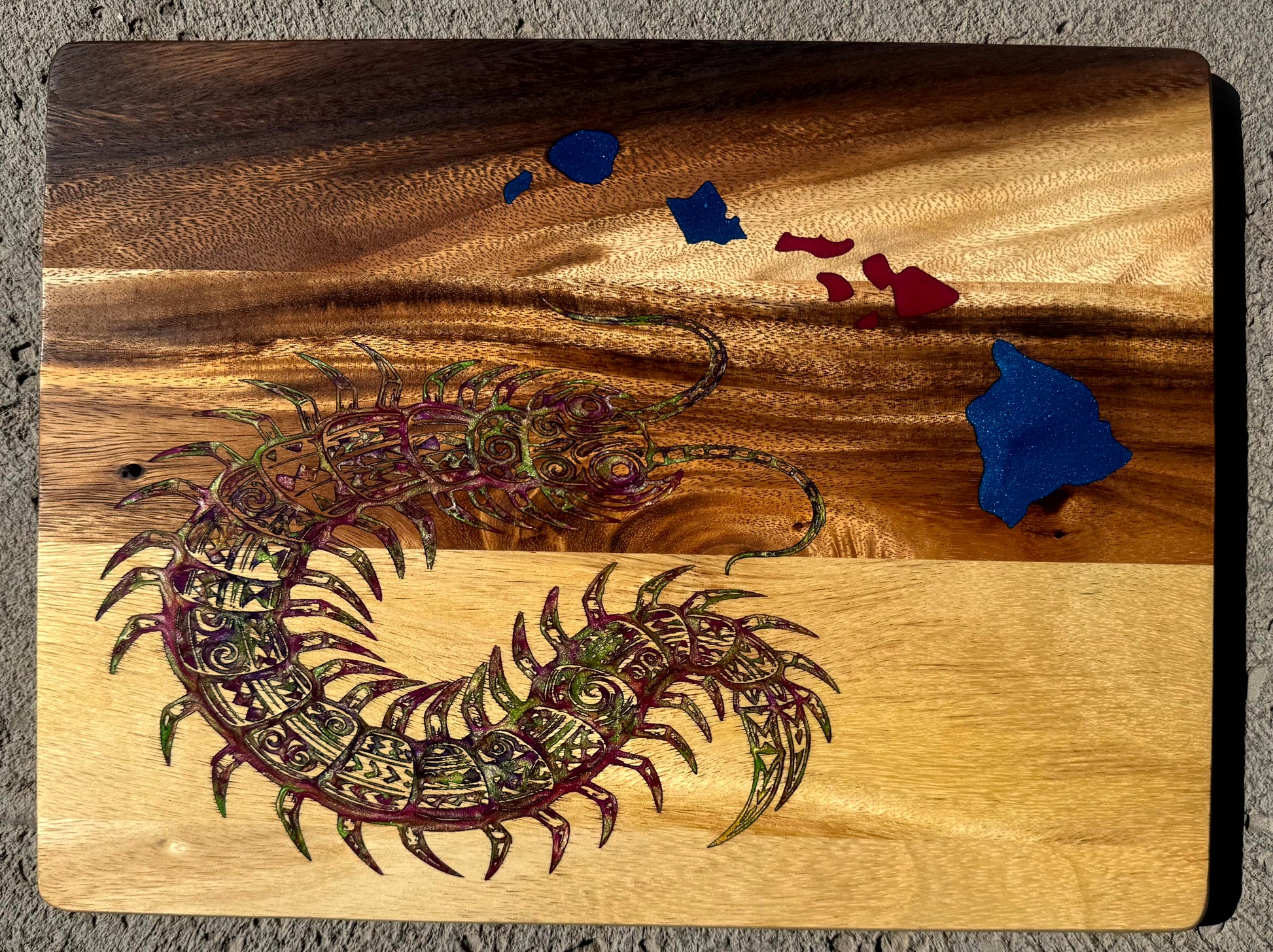 Centipede Island Cutting Board