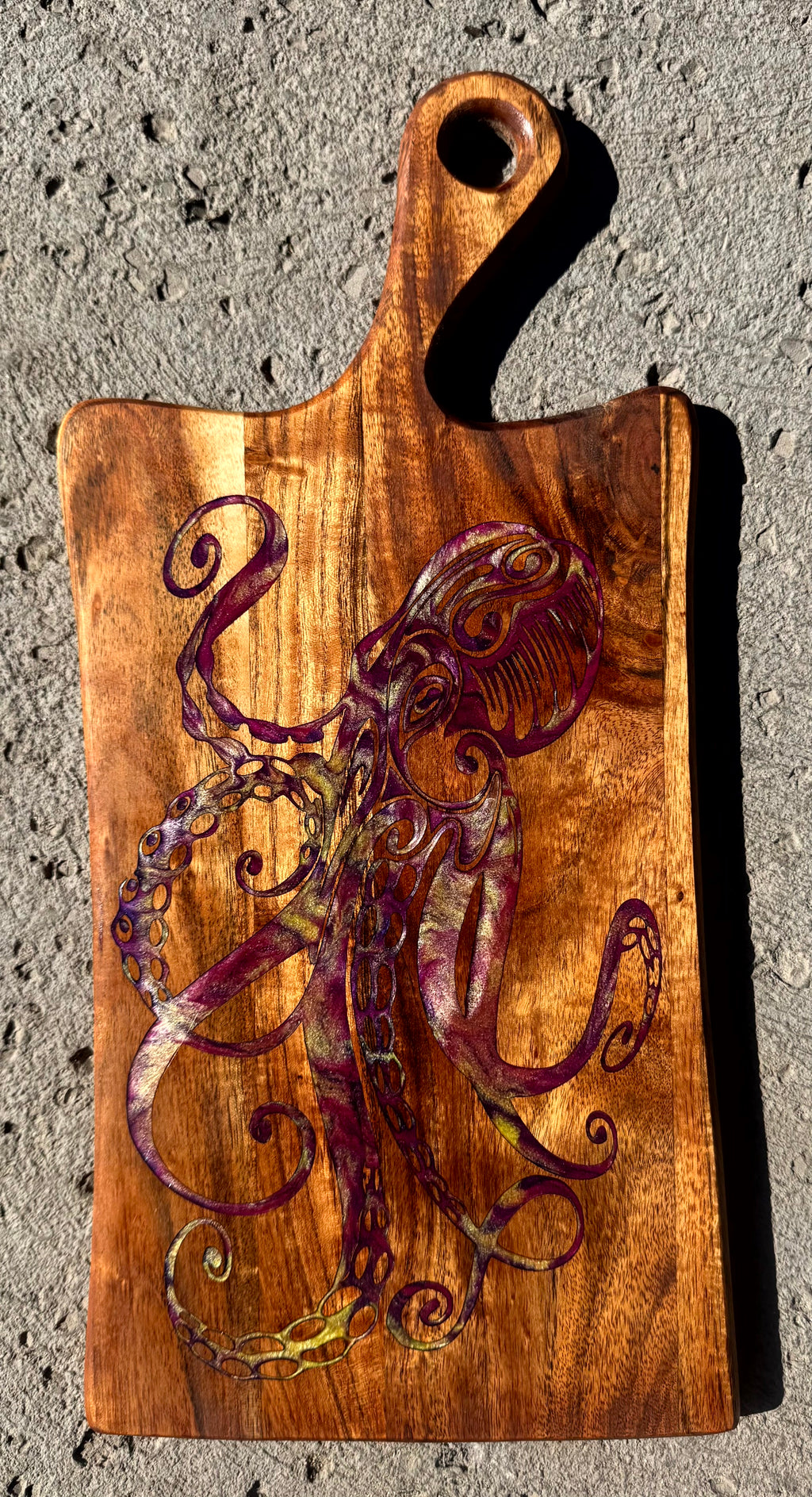 Octopus (Hawaiian He'e) Cutting Board