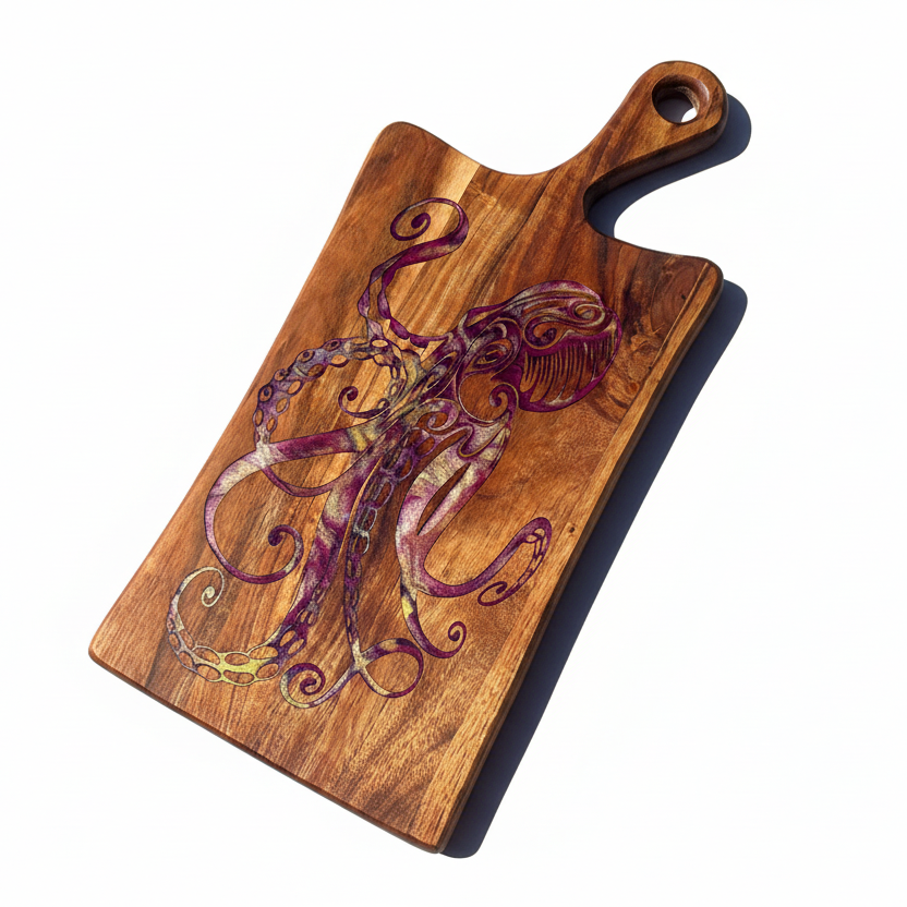 Octopus (Hawaiian He'e) Cutting Board