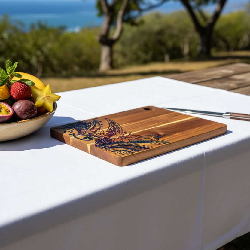 Tribal Flower Cutting Board