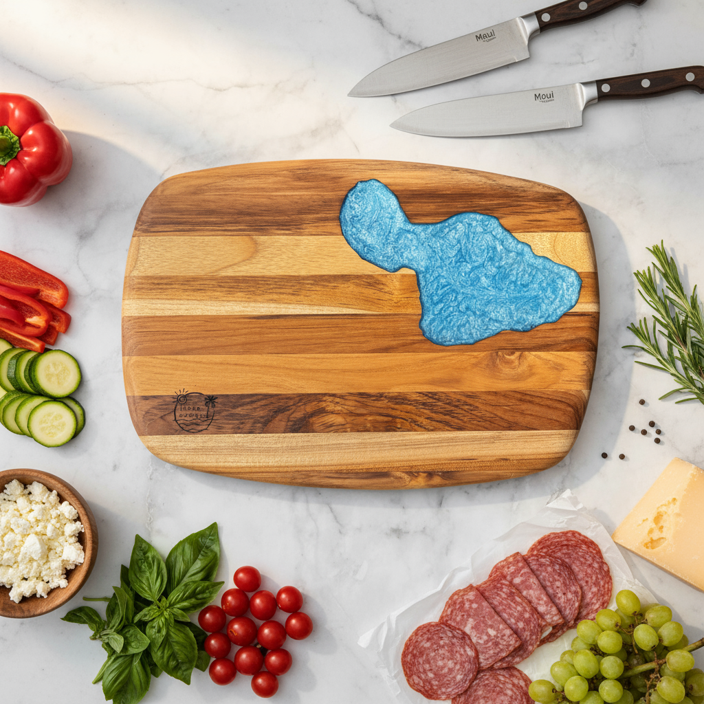Maui Island Teak Charcuterie Board