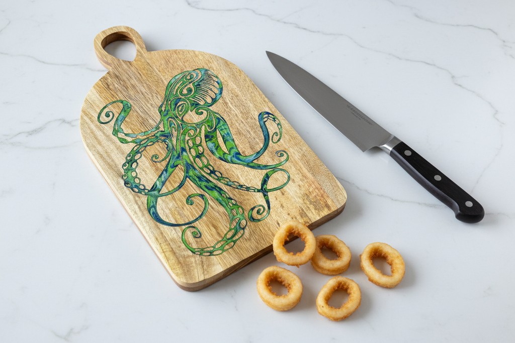 Octopus (Hawaiian He'e) Cutting Board