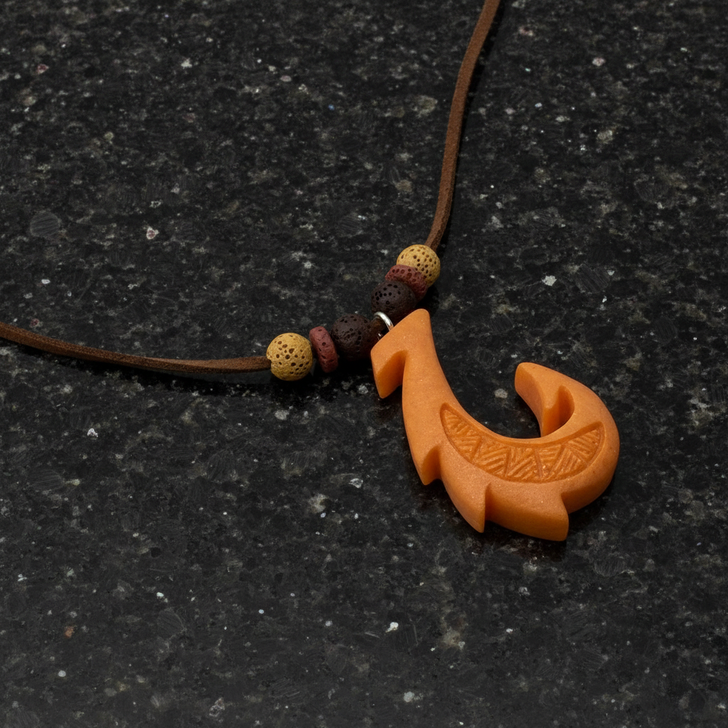 Hawaiian Hook Necklace (Orange)