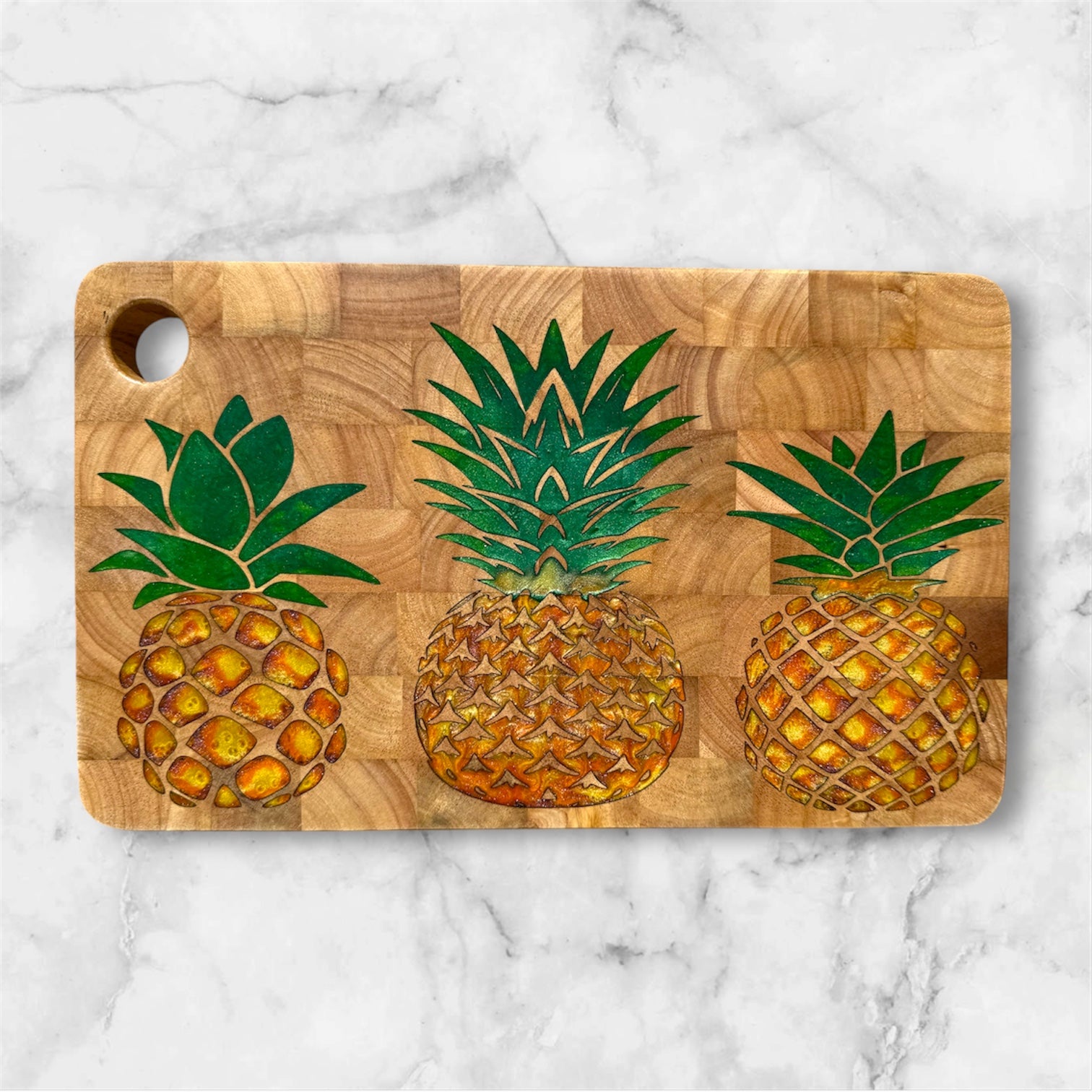 Three Pineapples Cutting Board