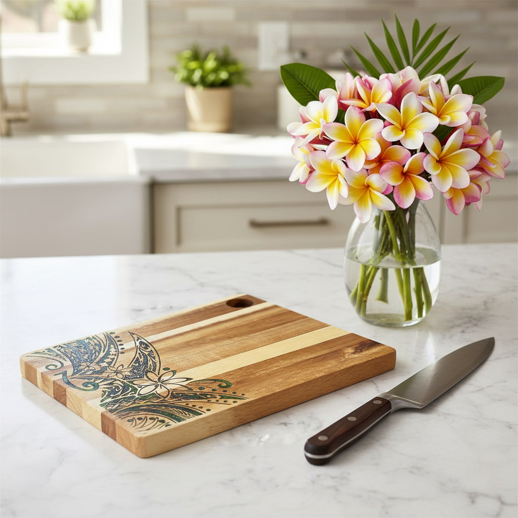 Tribal Flower Cutting Board