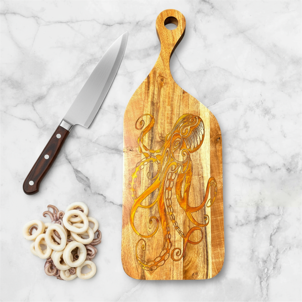 Octopus (Hawaiian He'e) Cutting Board