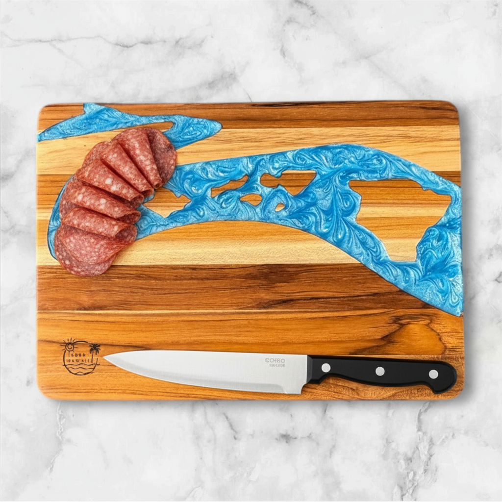 Hawaiian Islands Teak Charcuterie Board
