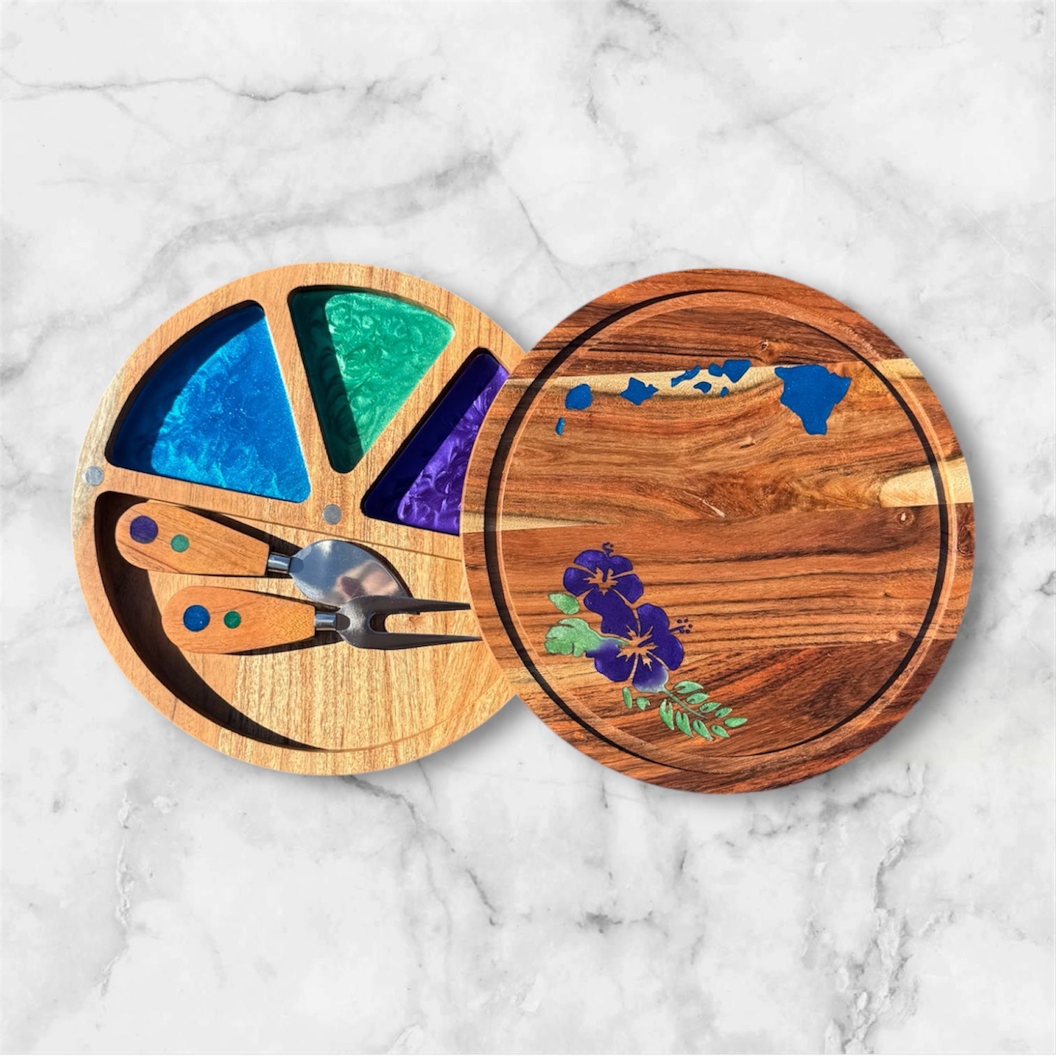 Hawaiian Islands Hibiscus Charcuterie Board