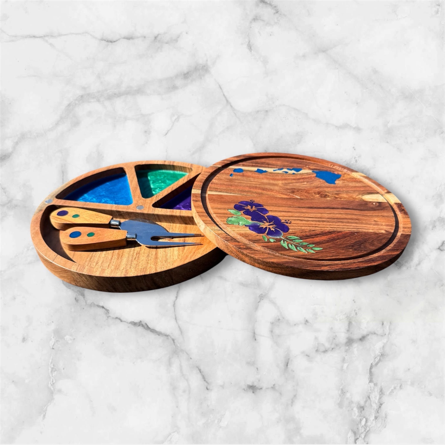 Hawaiian Islands Hibiscus Charcuterie Board