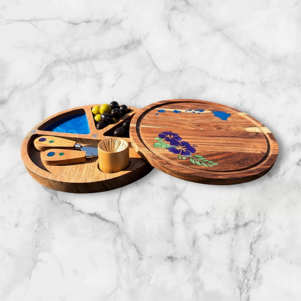 Hawaiian Islands Hibiscus Charcuterie Board