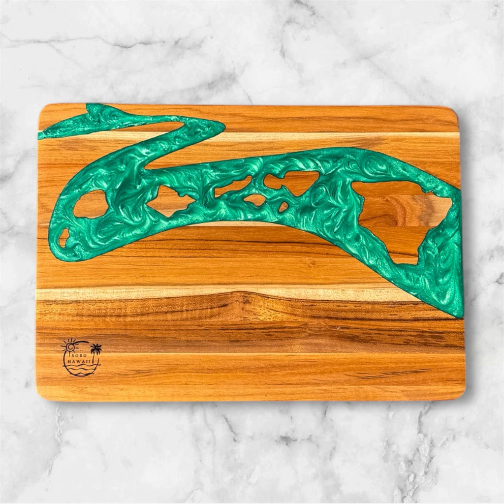Hawaiian Islands Teak Charcuterie Board