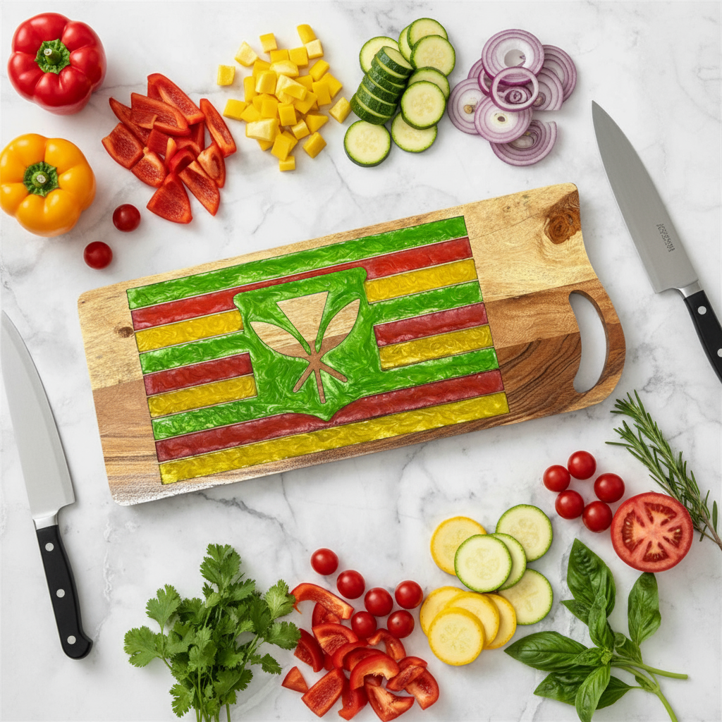 Kanaka Maoli Flag Cutting Board