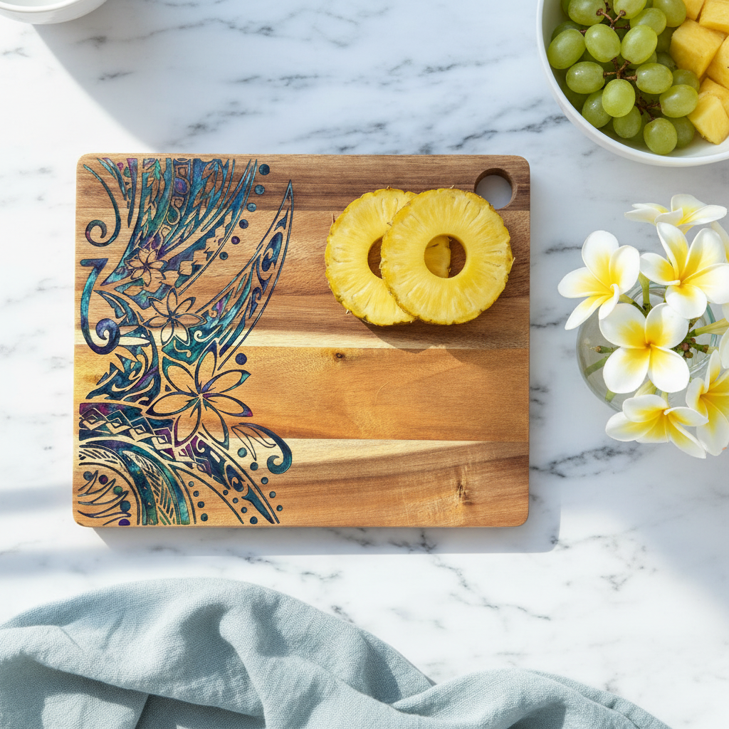 Tribal Flower Cutting Board