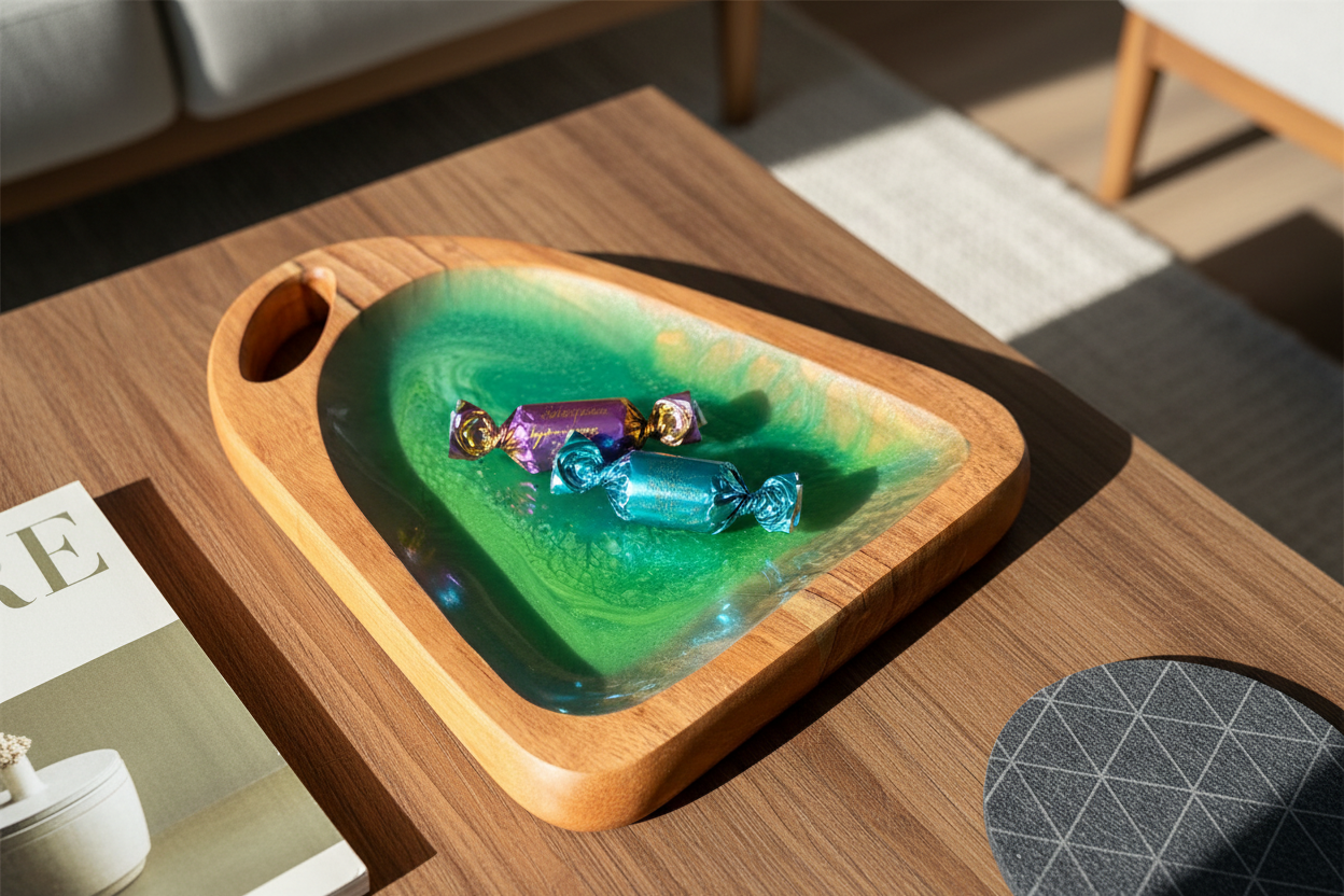 Iridescent Resin Trays