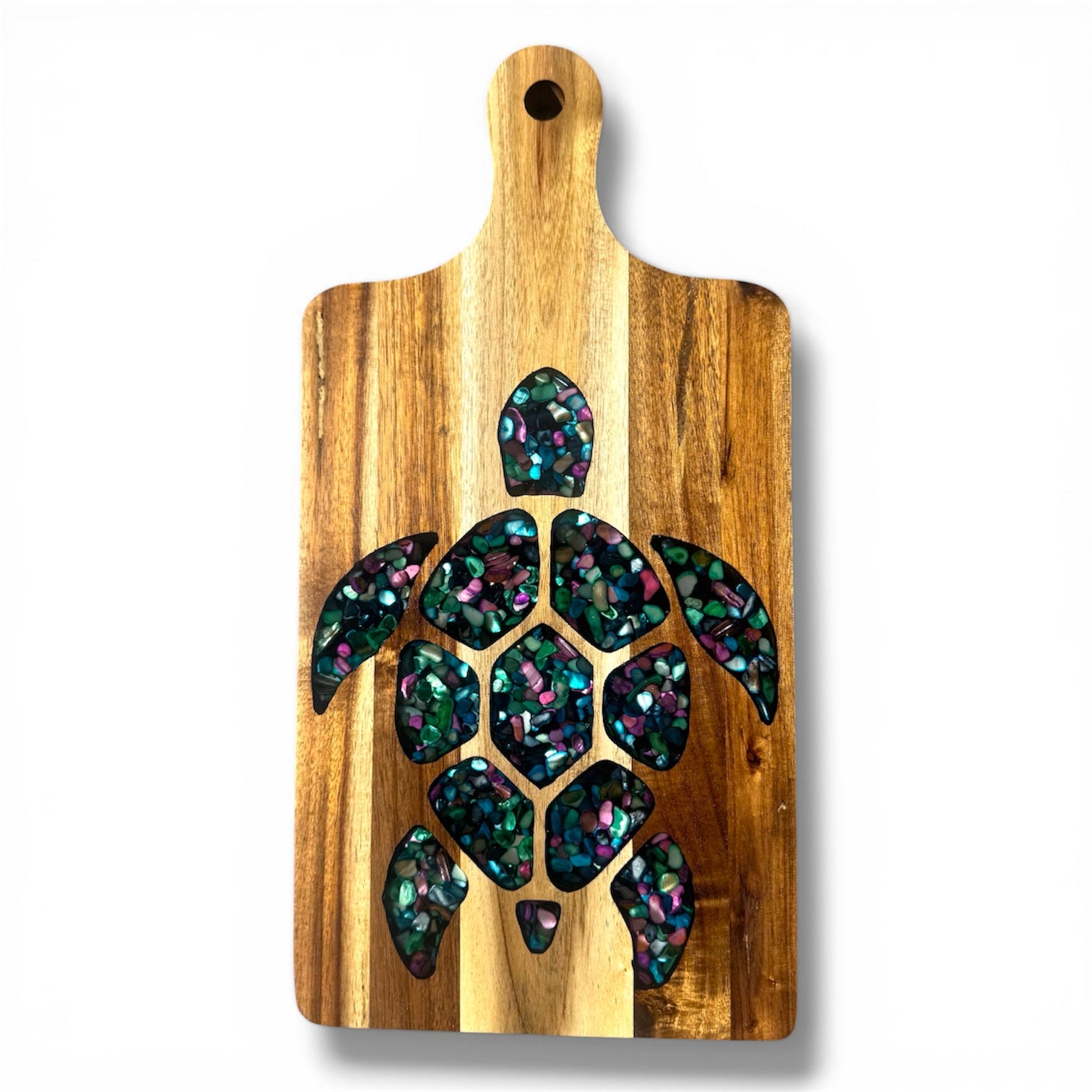 Hawaiian Honu Abalone Shell Inlay Cutting Board
