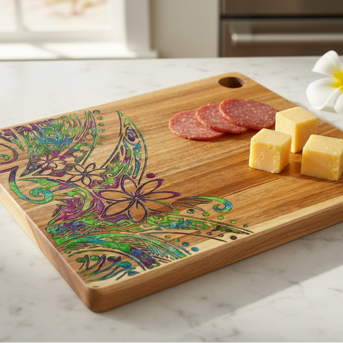 Tribal Flower Cutting Board