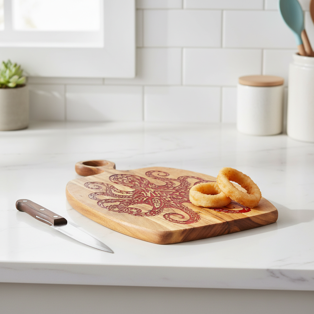 Octopus (Hawaiian He'e) Cutting Board
