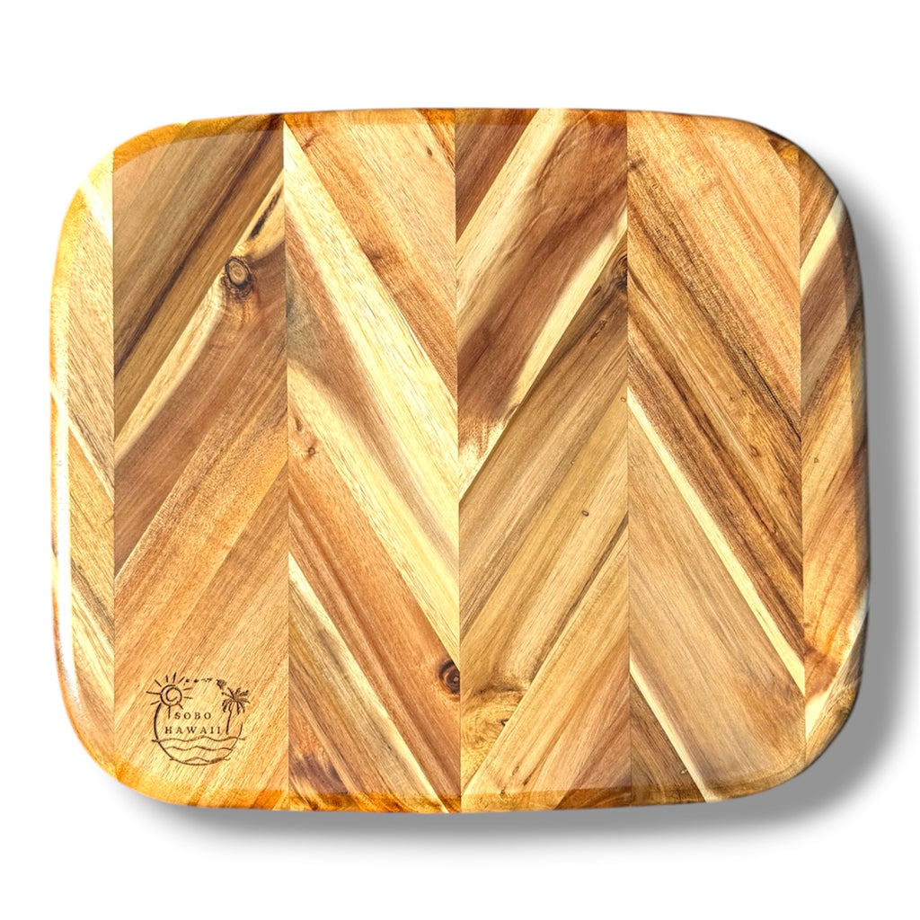 Mom and Baby Whale Hawaiian Islands Square Cutting Board