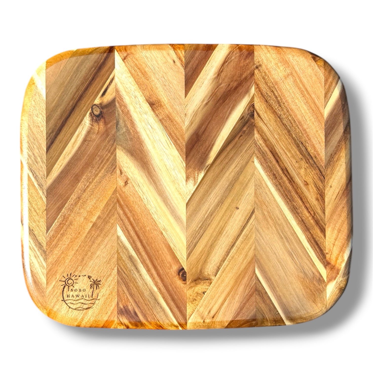 Mom and Baby Whale Hawaiian Islands Square Cutting Board