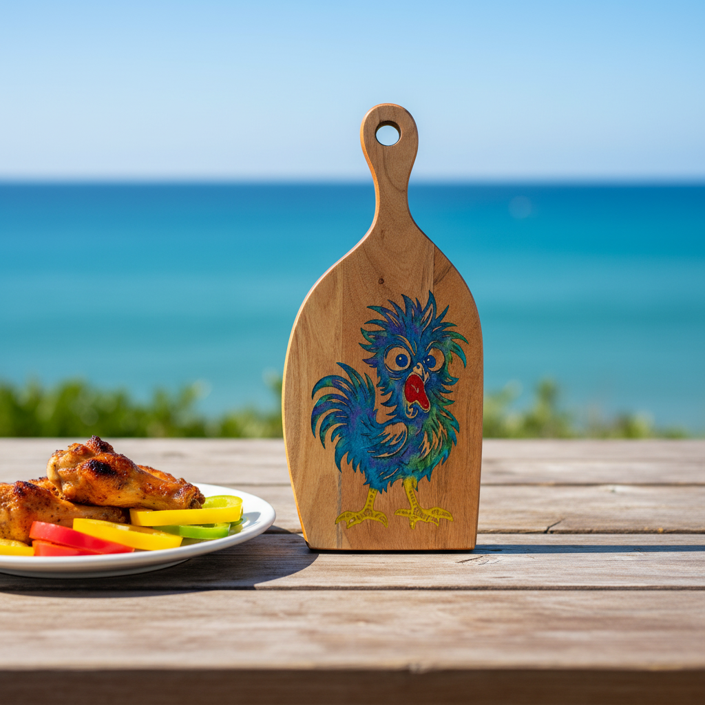 Crazy Chicken Cutting Board