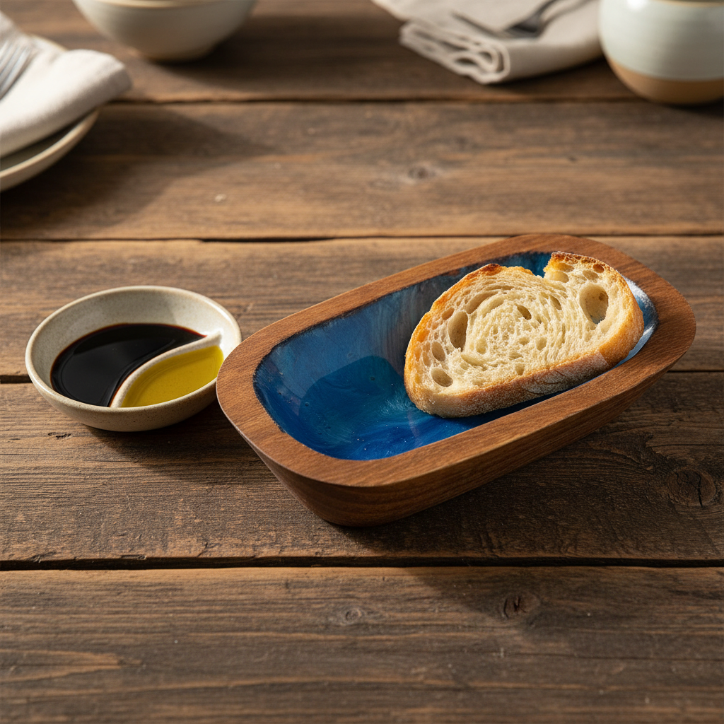Iridescent Resin Pawlonia Bowl