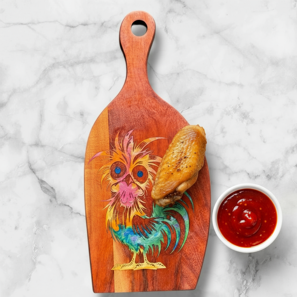 Crazy Chicken Cutting Board