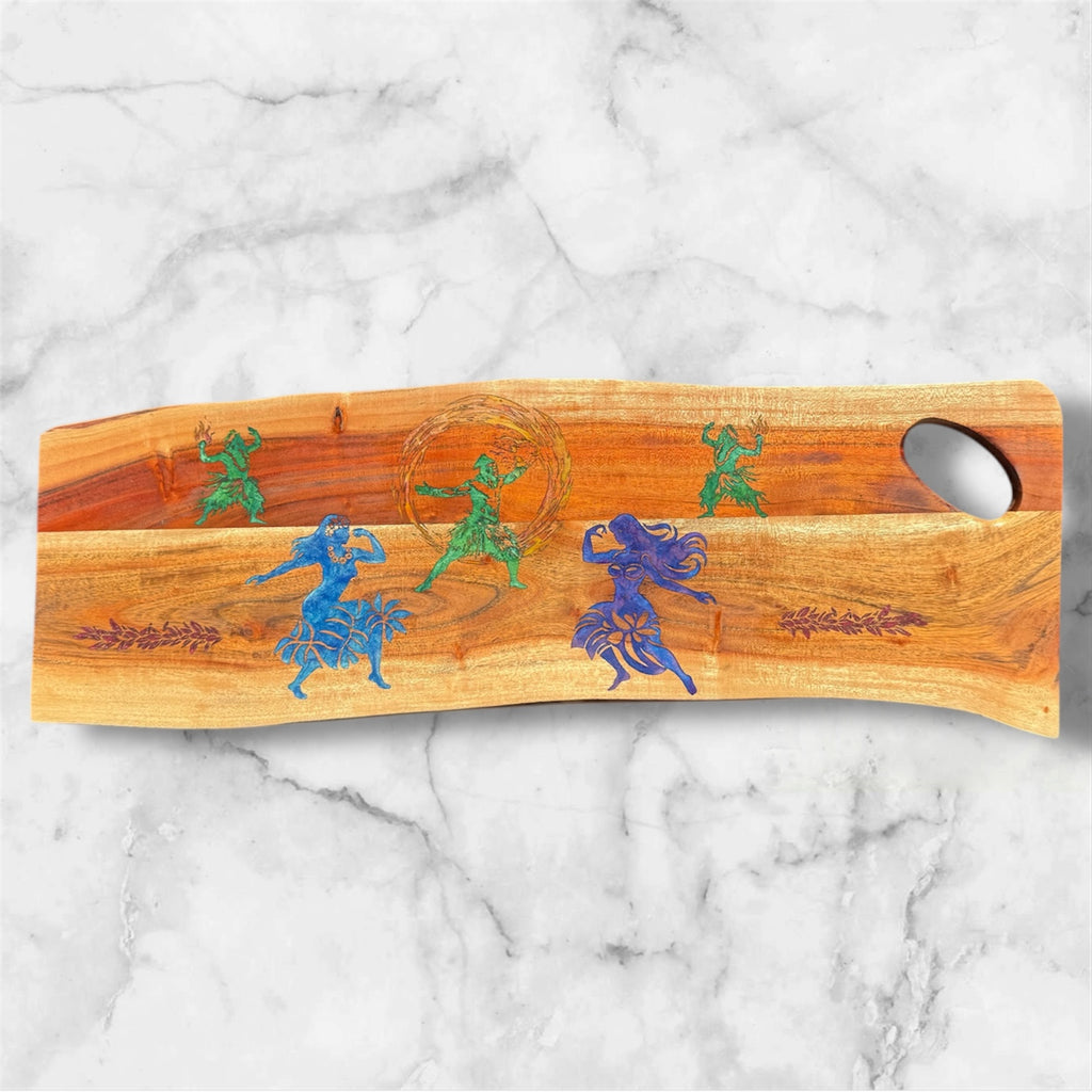 Hawaiian Fire Dancing Acacia Wood Cutting Board