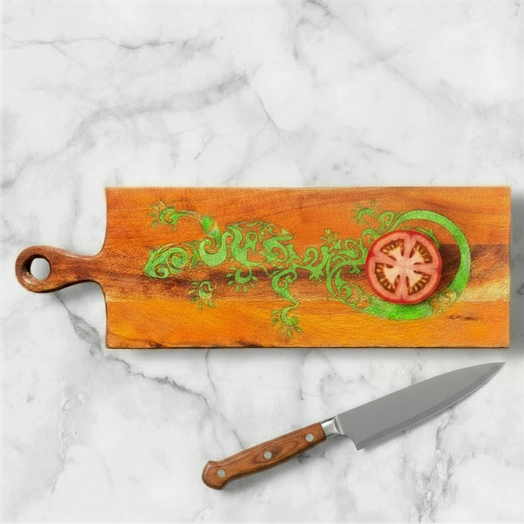 Tribal Gecko Cutting Board