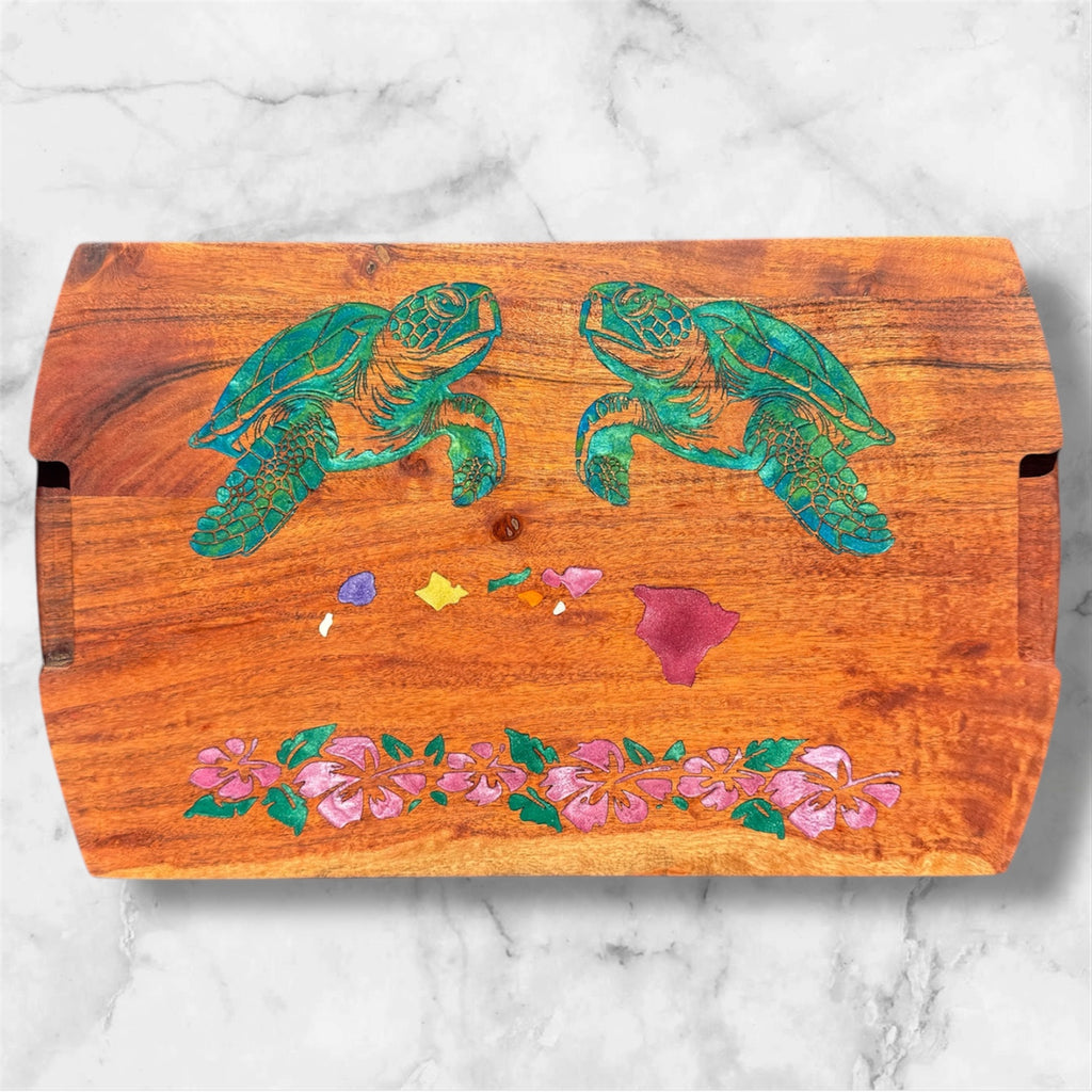 Honu (Turtle) Flower Islands Cutting Board