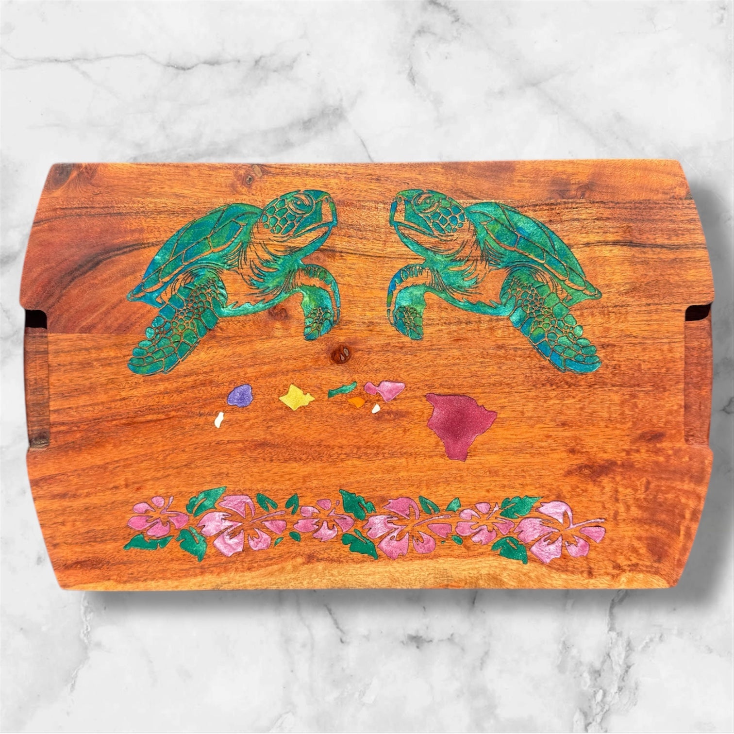Honu (Turtle) Flower Islands Cutting Board