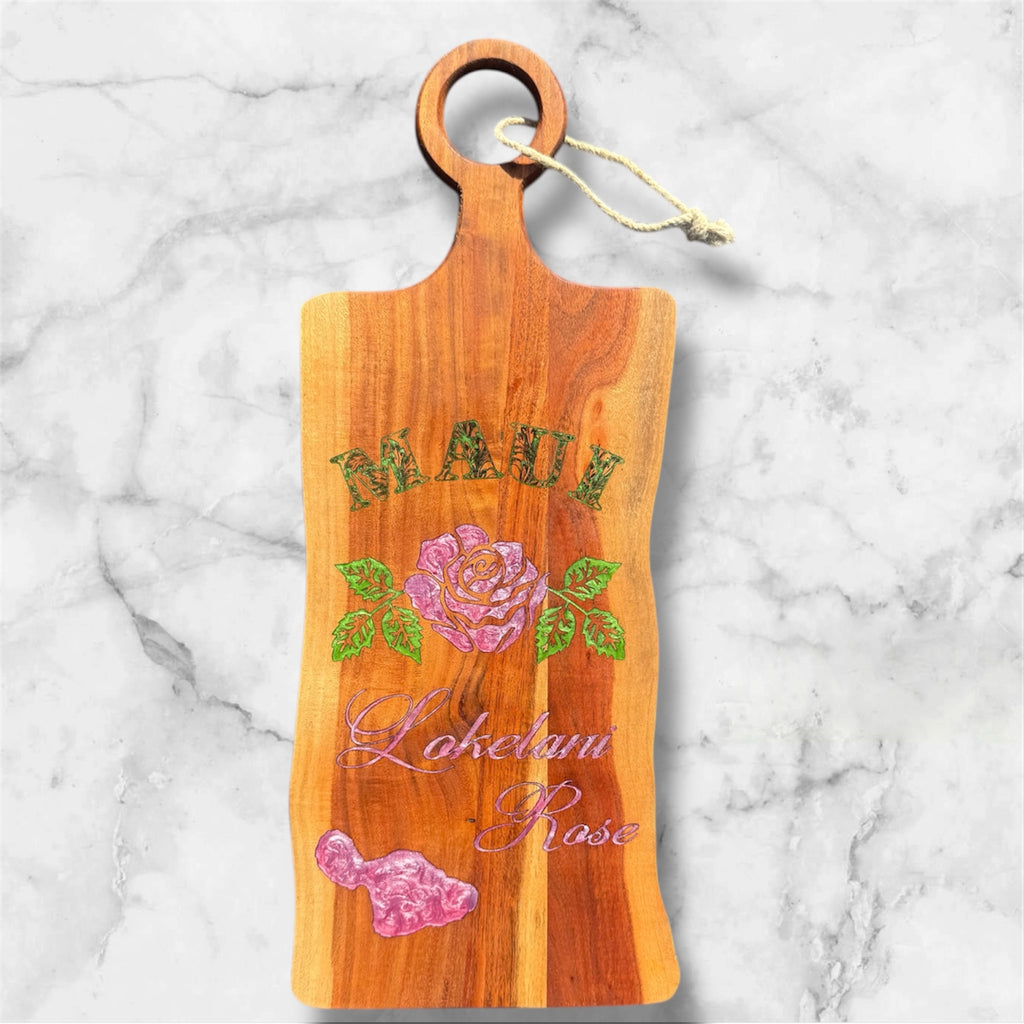 Maui's Lokelani Rose Cutting Board