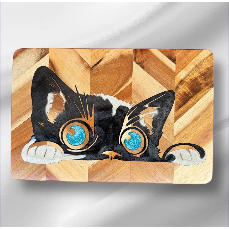Peeking Cat Cutting Board