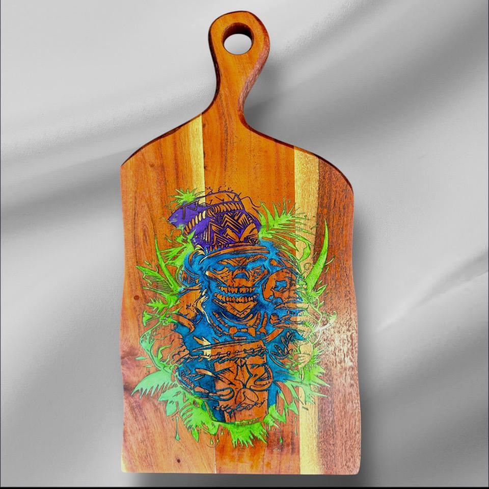 Rock n Roll Tiki Man Cutting Board