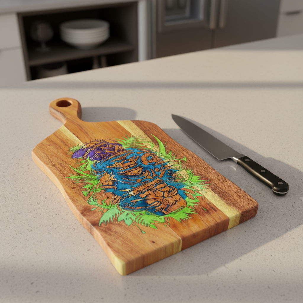 Rock n Roll Tiki Man Cutting Board